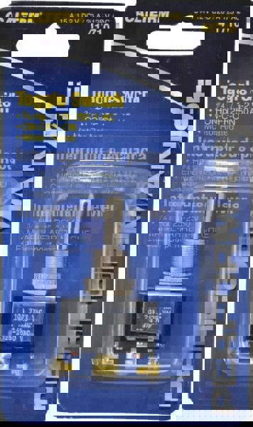 3 Position, 12 Volt, 15 Amp, 1/2 Hole Diam, Metal Toggle Switch